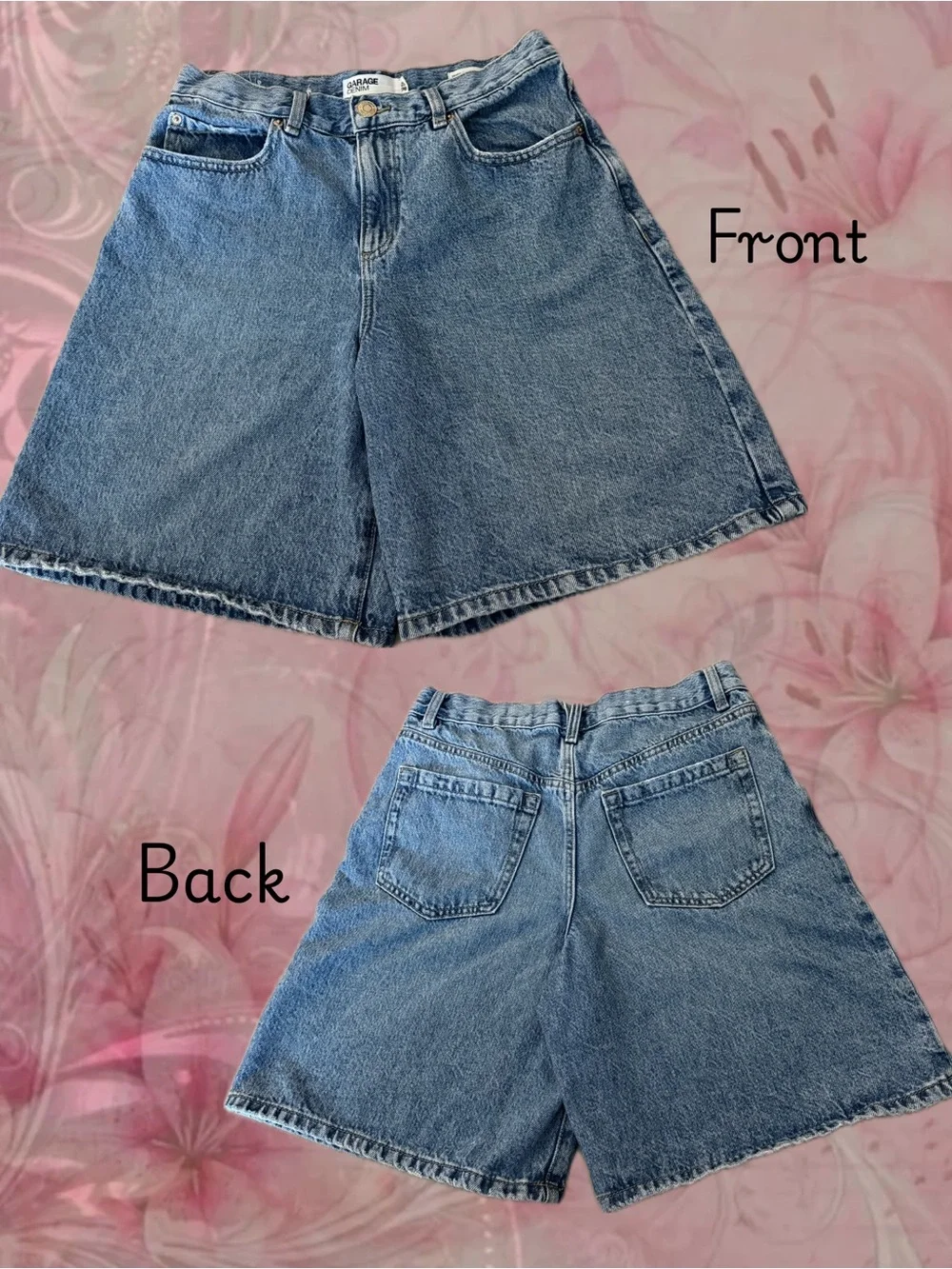 Vintage High-Rise Light Blue Denim Shorts - Garage